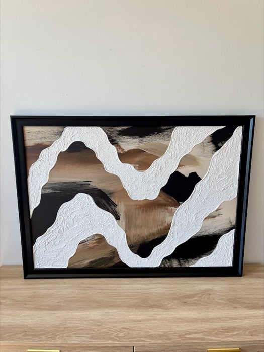 Relief painting by Nate Stegemiller