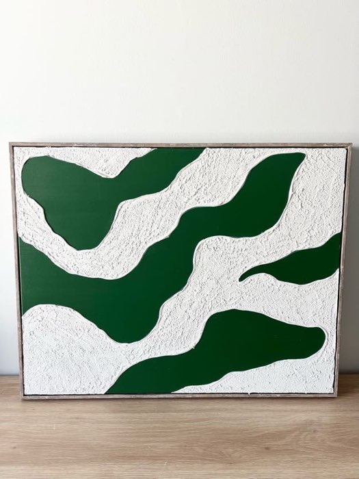 Relief painting by Nate Stegemiller