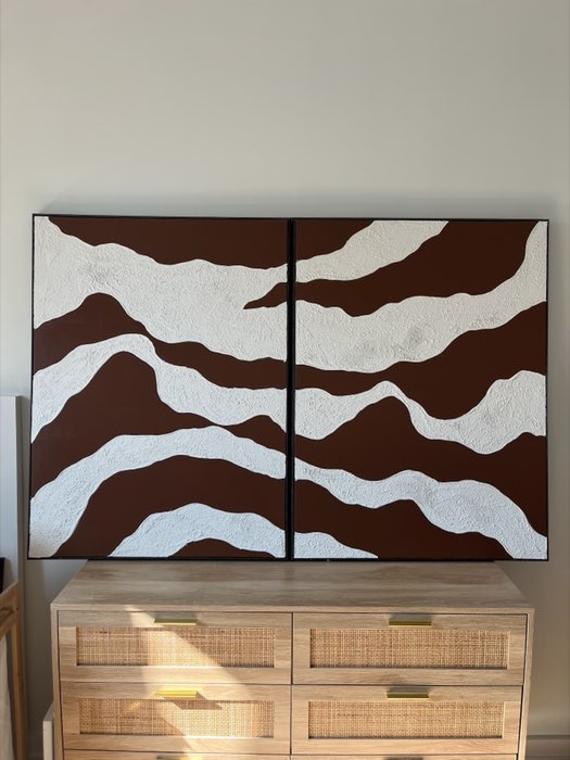 Relief painting by Nate Stegemiller