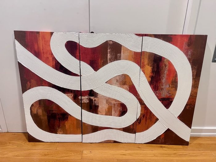 Relief painting by Nate Stegemiller