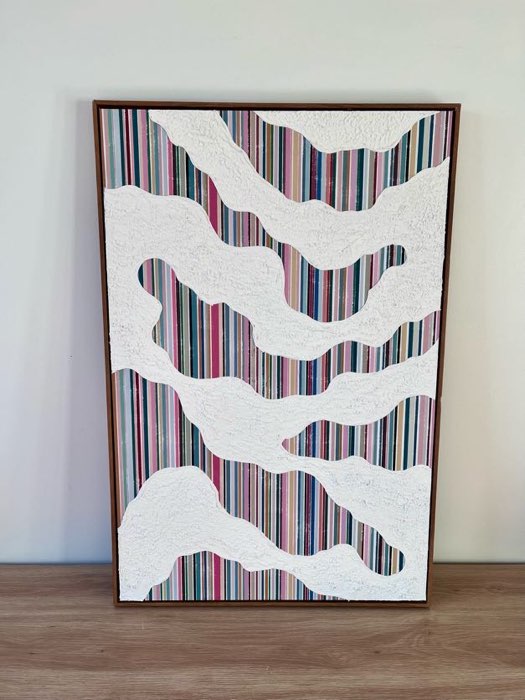 Relief painting by Nate Stegemiller