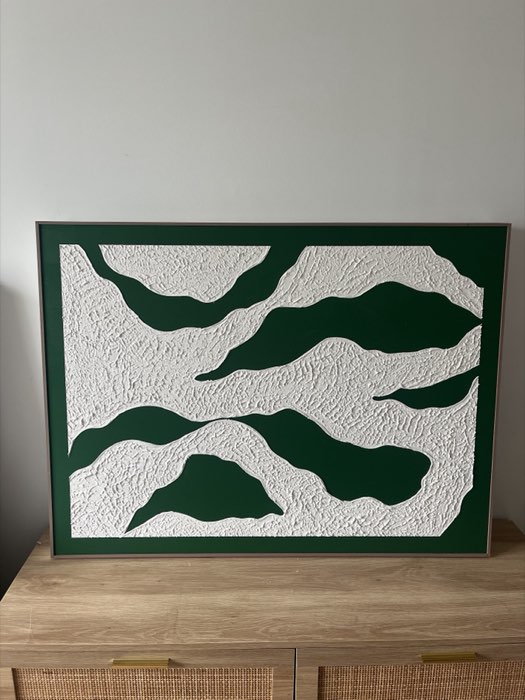 Relief painting by Nate Stegemiller