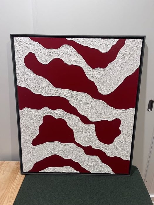 Relief painting by Nate Stegemiller