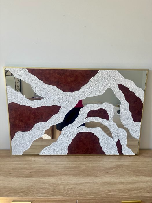 Relief painting by Nate Stegemiller