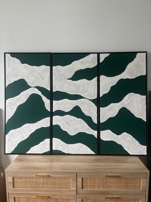 Relief painting by Nate Stegemiller
