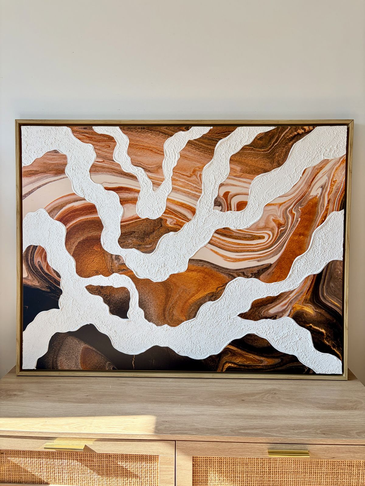 Relief painting by Nate Stegemiller