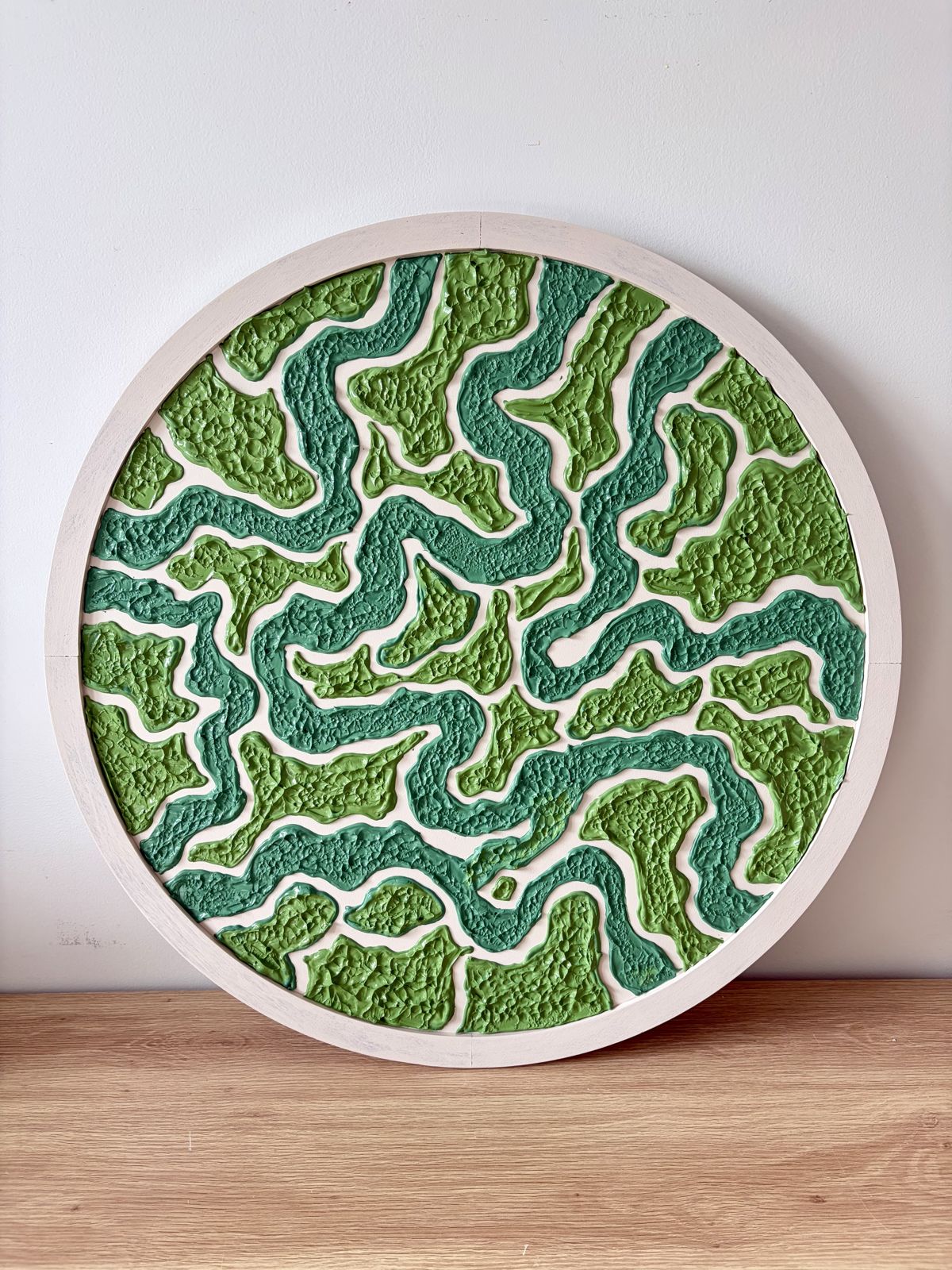 Relief painting by Nate Stegemiller